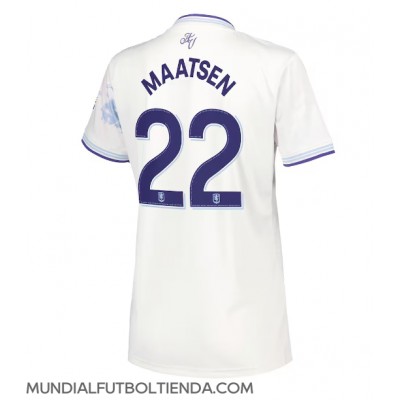 Camiseta Aston Villa Ian Maatsen #22 Tercera Equipación Replica 2025-26 para mujer mangas cortas Camiseta Aston Villa Ian Maatsen #22 Tercera Equipación Replica 2025-26 para mujer mangas cortas